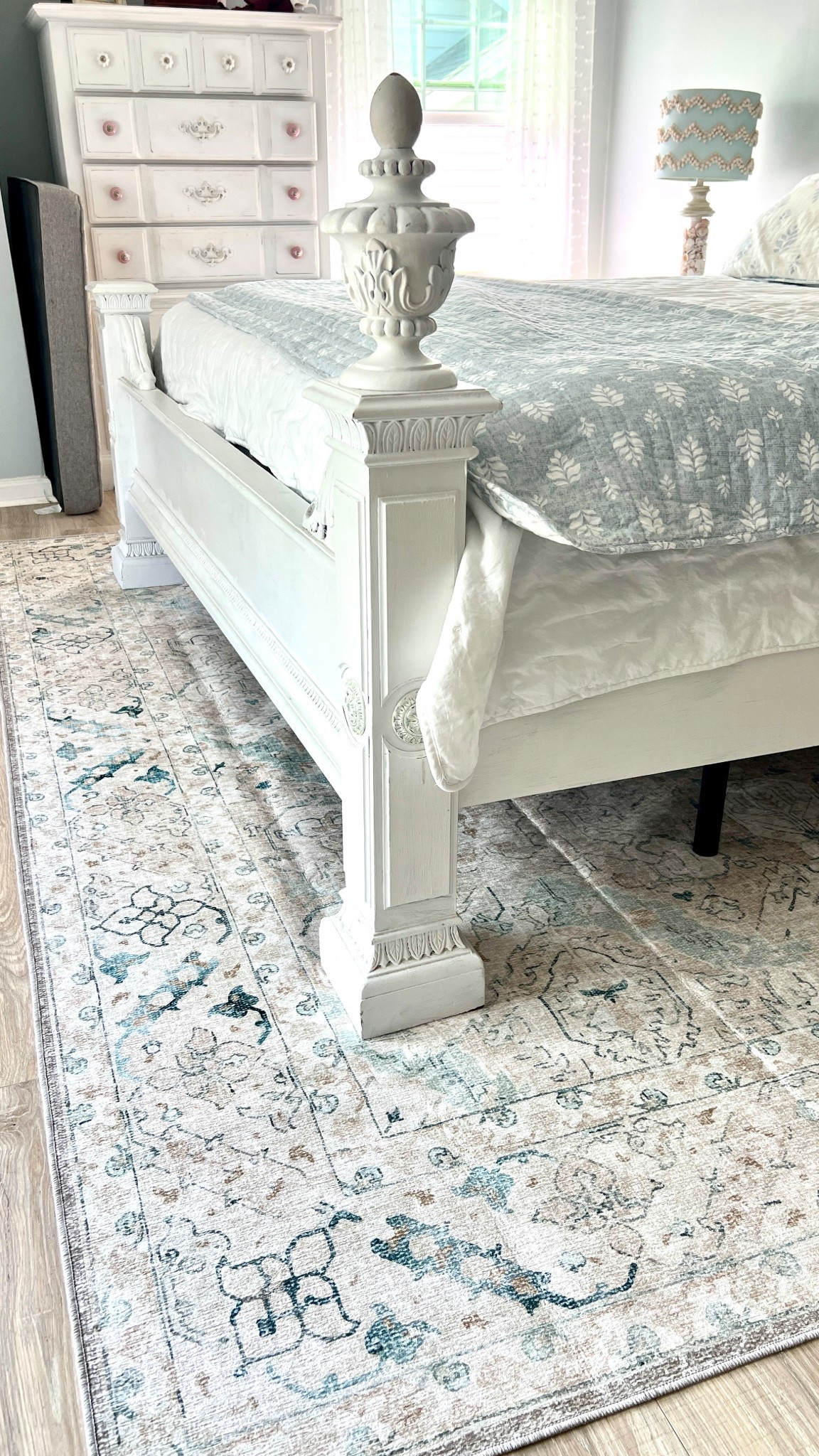 My new Soft coastal style rug for under my bed. Love the muted colors of blues and a touch of aqua. 

#LTKFallSale #LTKFindsUnder100 #LTKHome