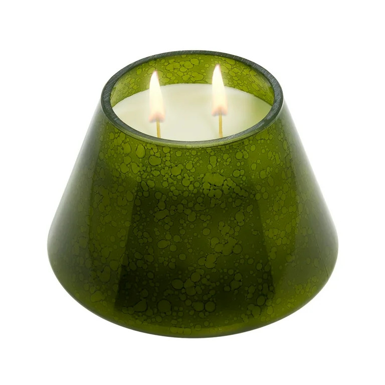 Better Homes & Gardens 2-Wick Artisanal Style Glass Christmas Tree Candle, Fresh Cut Frasier, 20 ... | Walmart (US)