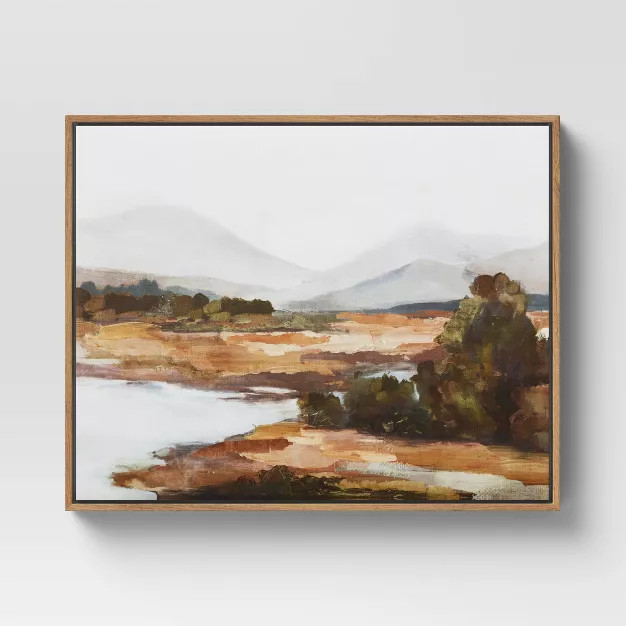 20" x 16" Mountains Framed Wall Canvas - Threshold™ | Target