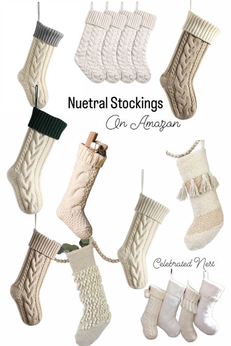Cozy neutral Christmas Stocking from Amazon! Buy individual stockings, stocking sets or mix and match! 

#LTKSeasonal #LTKHoliday #LTKhome