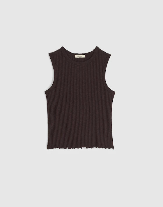 Lettuce-Hem Ribbed Tank | Madewell