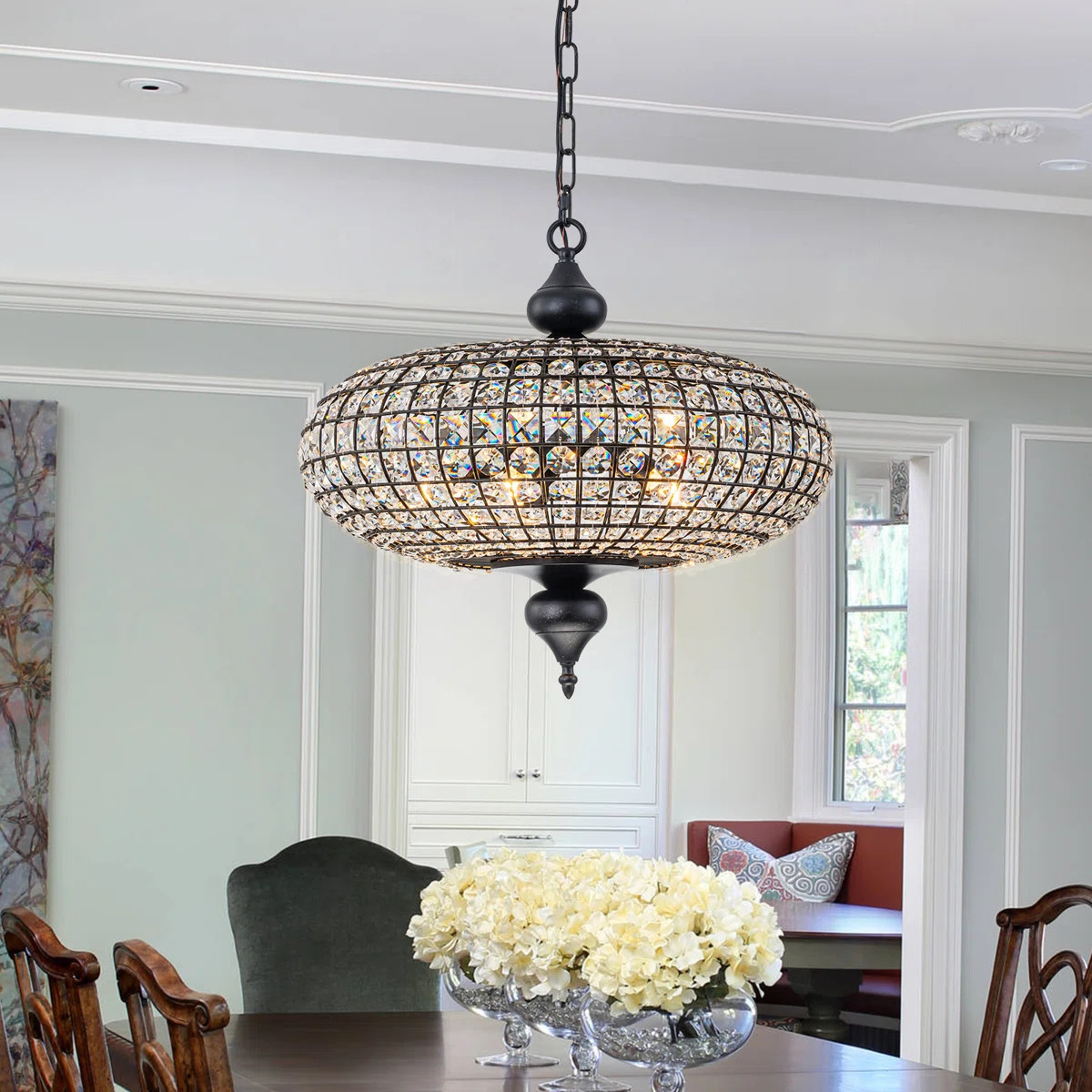 Lautaro 5-Light French Vintage Crystal Single Pendant | Wayfair North America