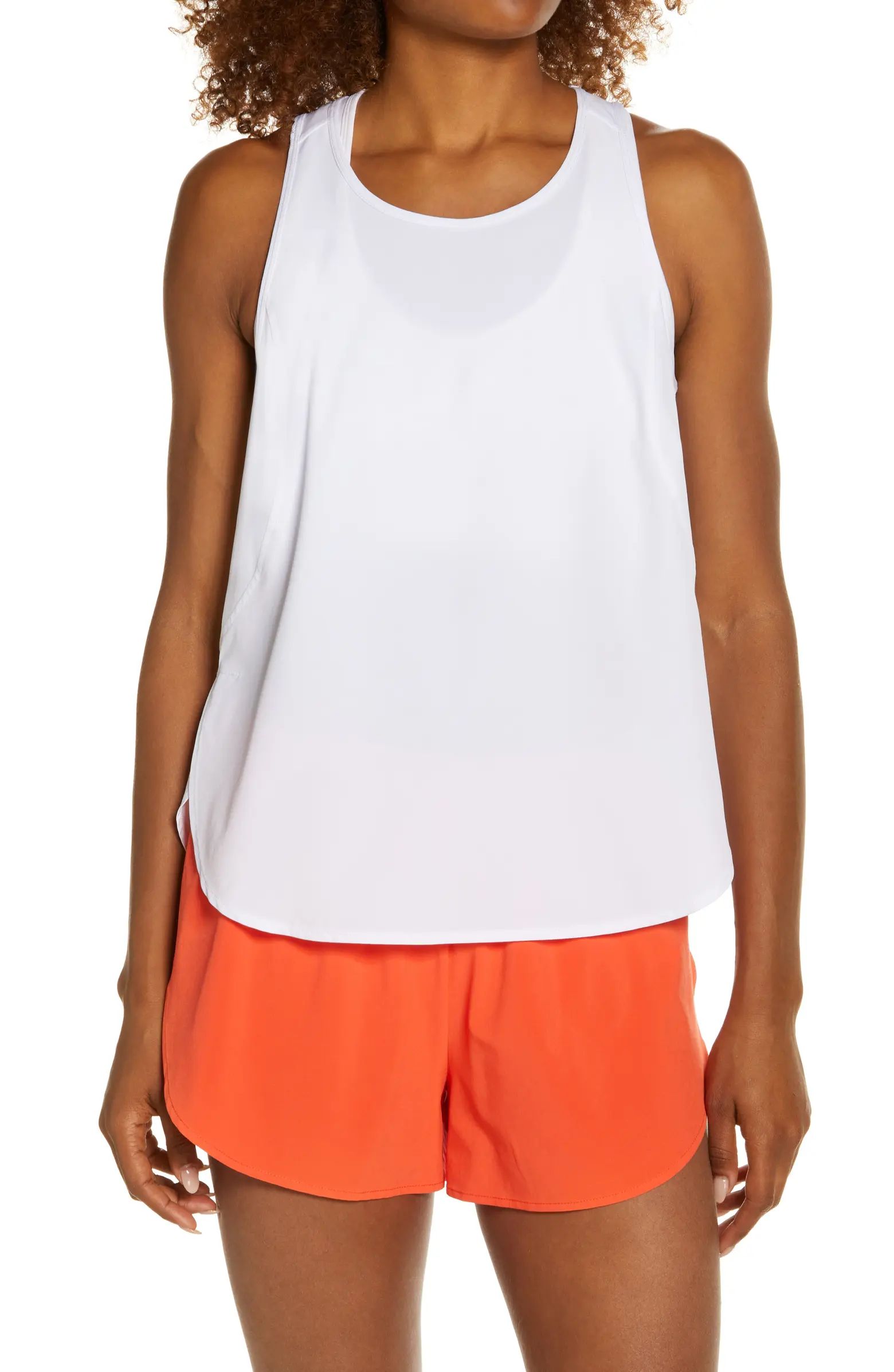 Run In Reflective Stretch Woven Tank | Nordstrom