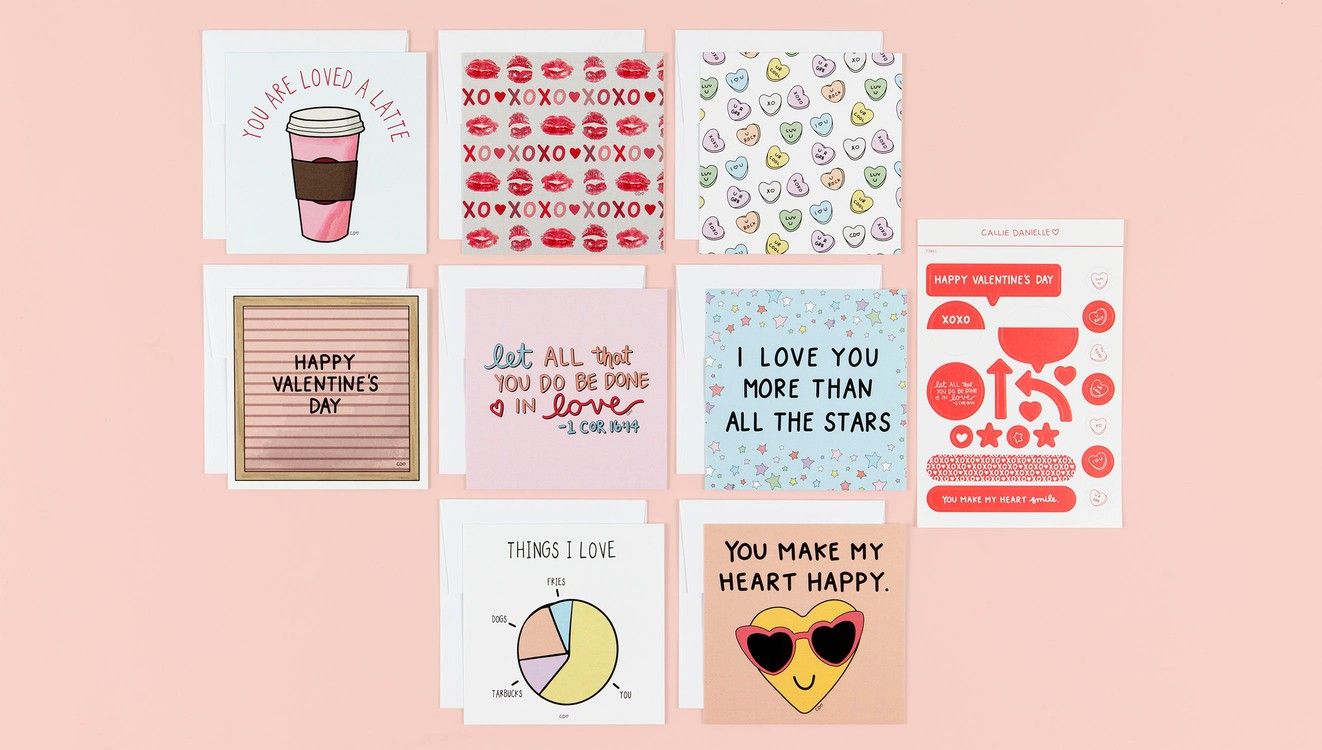 Valentine Cards - Set of 8 | Callie Danielle