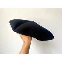 Vintage Black Beret From Avila, Woman's Hat, Classy Formal French Style | Etsy (US)