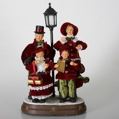 Sterling 17" Animated Silent Night Red and White Choir Family Christmas Table Top Figure | Target