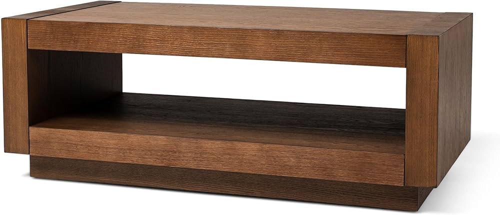 Maven Lane Artemis Large 2 Tier Contemporary Rectangle Wooden Center Coffee Table with Shelf Stor... | Amazon (US)