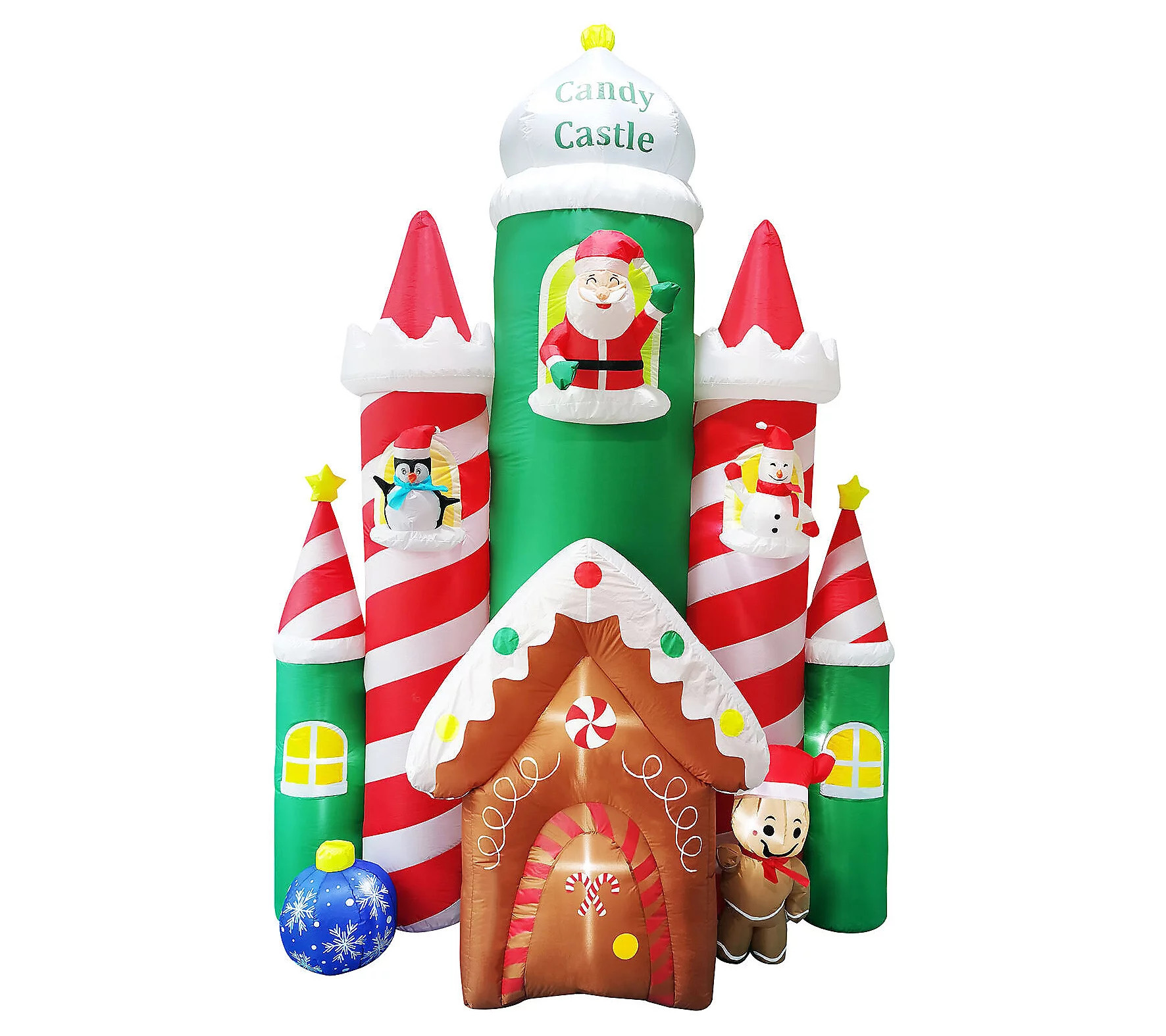 Fraser Hill Farm 10-Ft. Tall Prelit Candy Castl e Inflatable | QVC