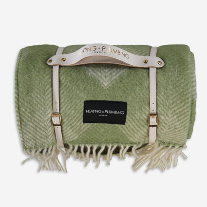 Sherwood Green Wool Roll Up Picnic Blanket 145x183cm | TK Maxx