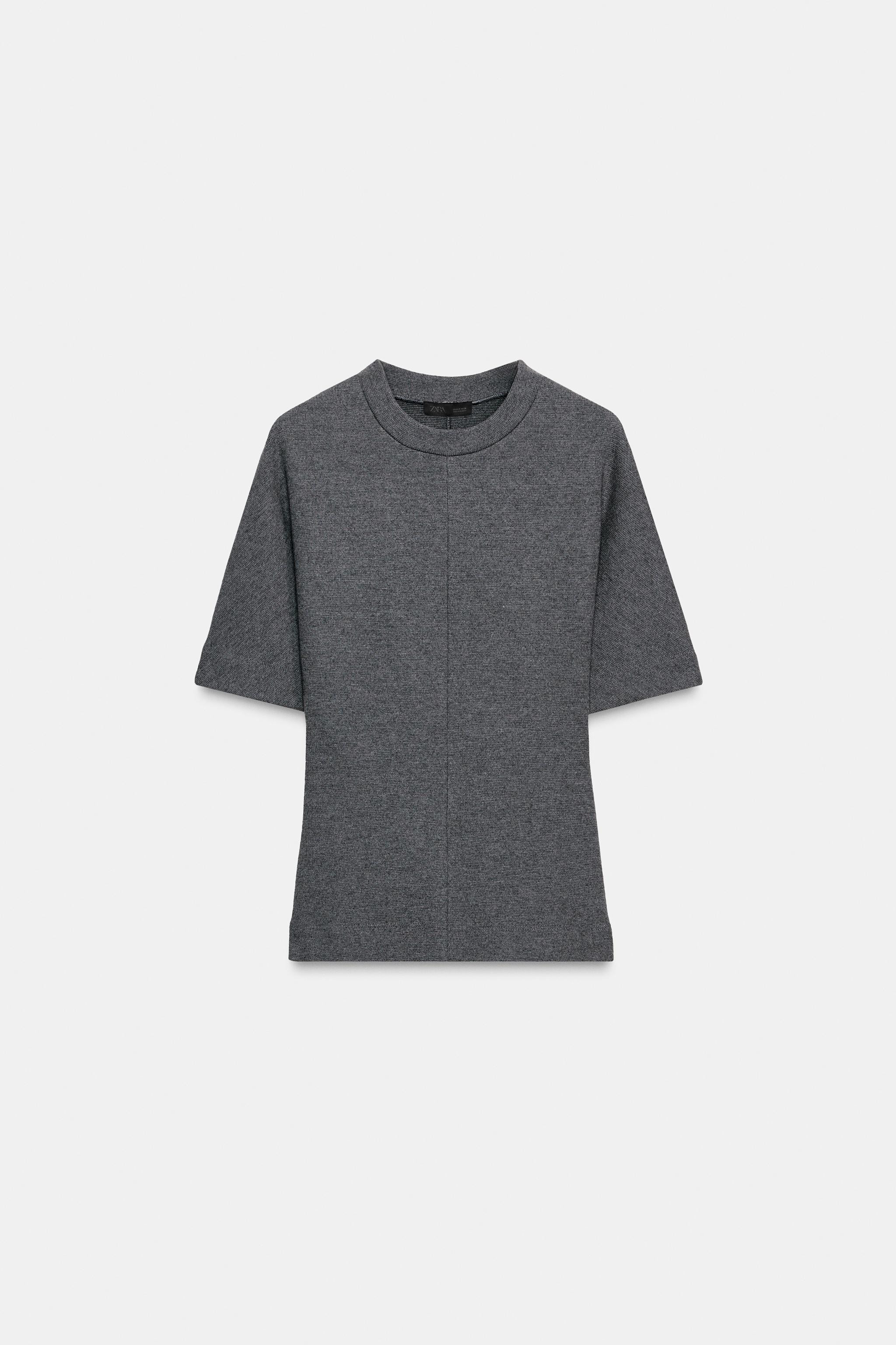 FITTED SOFT SHORT SLEEVE TOP | Zara US