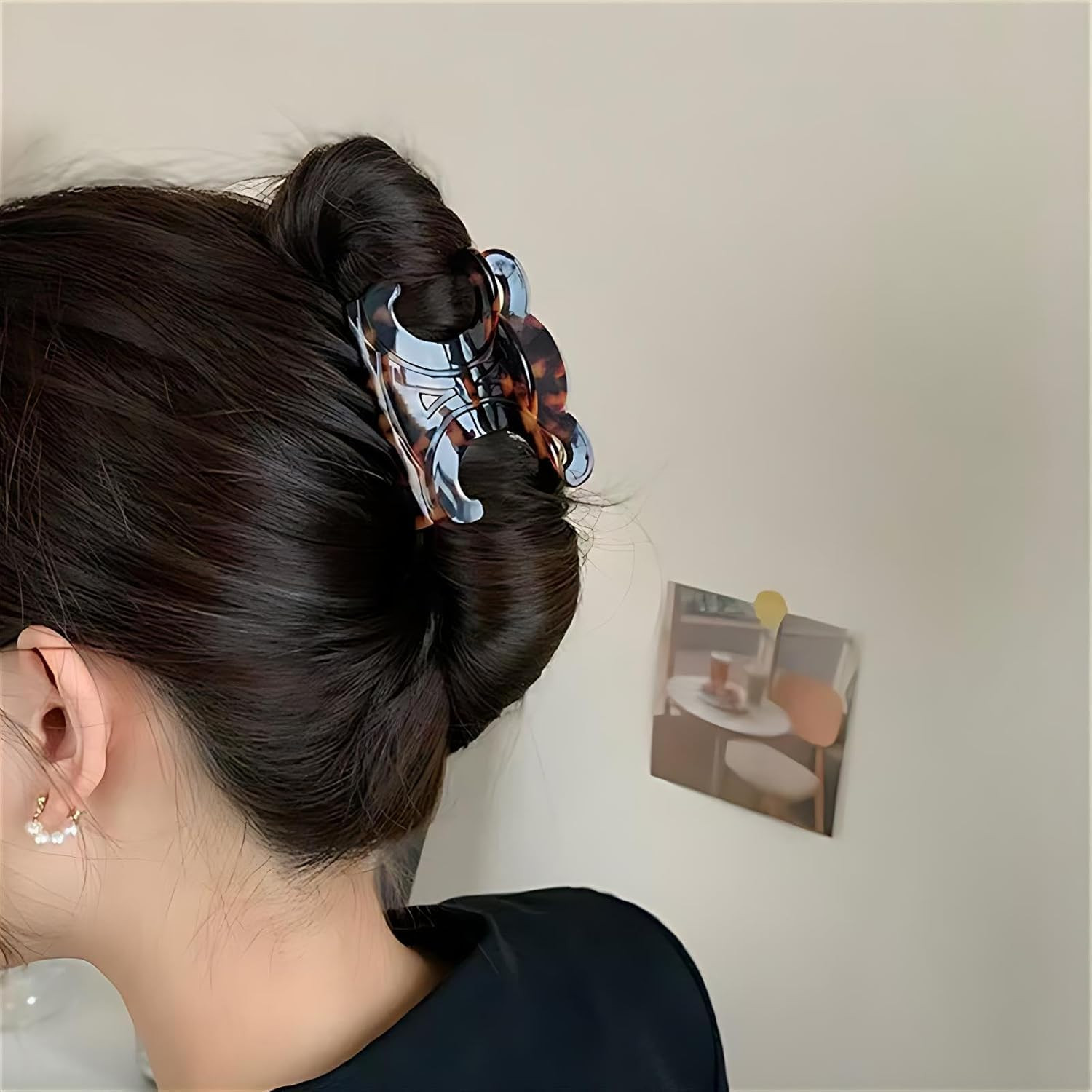 Premium durable acetate butterfly hair clips, 4 Pack. Medium Size Acetate Hair Claw Clips with Se... | Amazon (US)