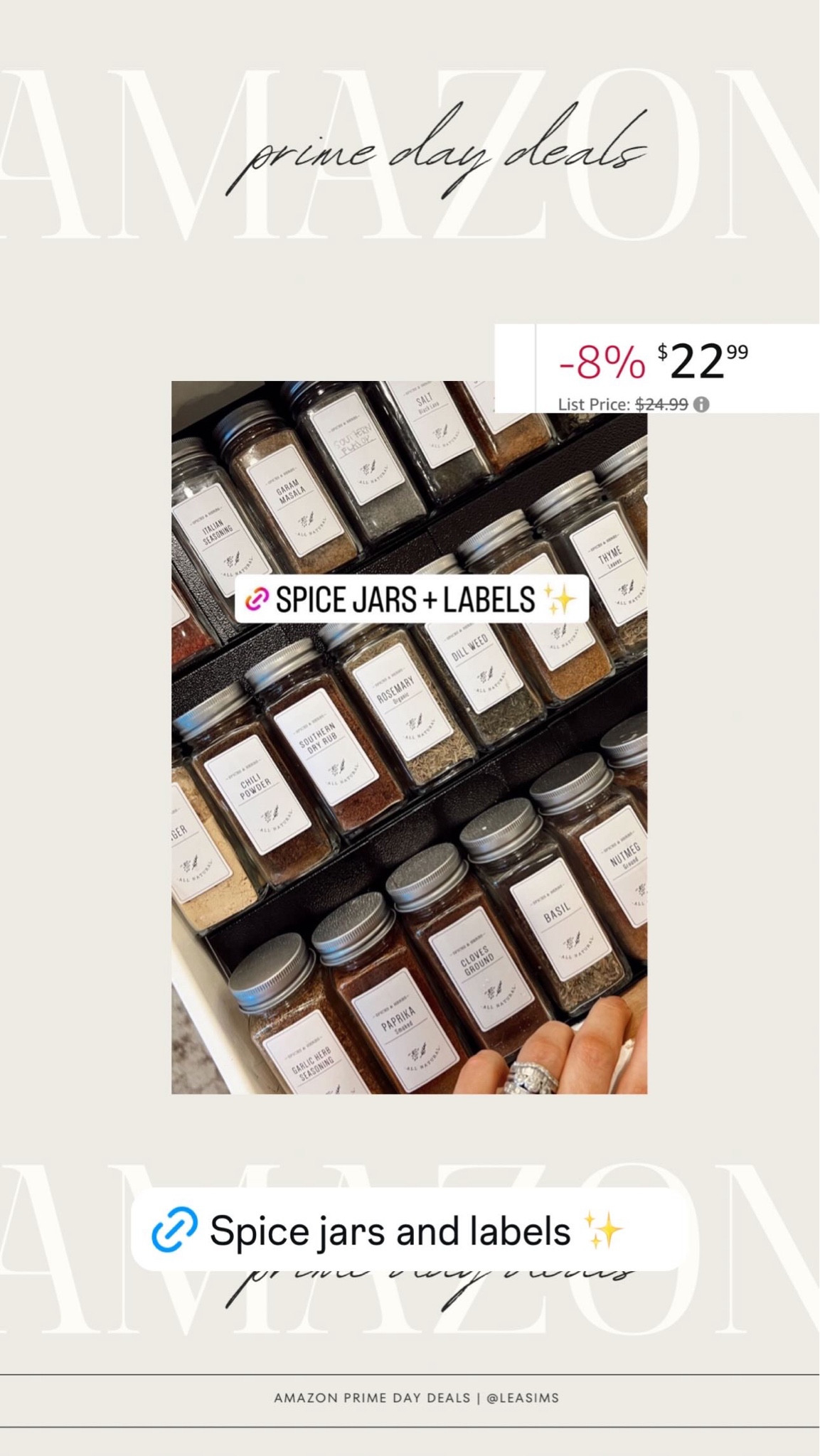 Spice jars for kitchen organization! 

#LTKxPrimeDay #LTKSaleAlert #LTKHome
