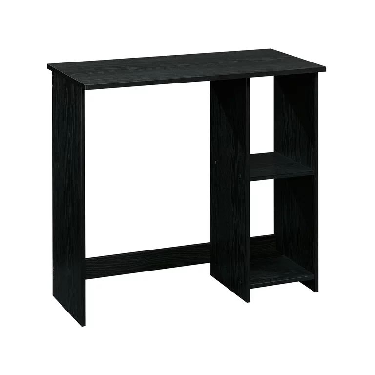 Mainstays Small Space Writing Desk with 2 Shelves, True Black Oak Finish | Walmart (US)