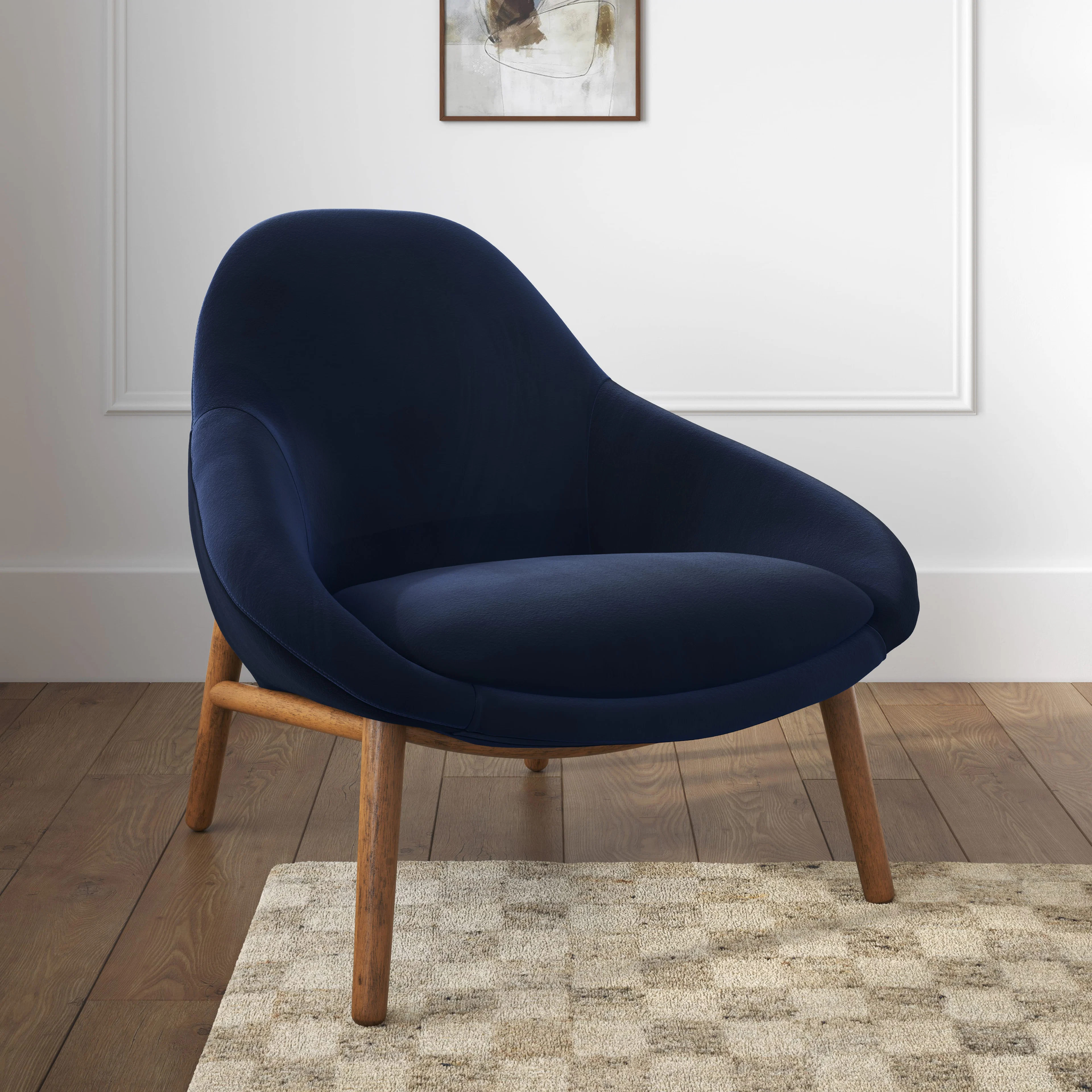 Sunny 32" Velvet Lounge Chair - Hale Ink | Article