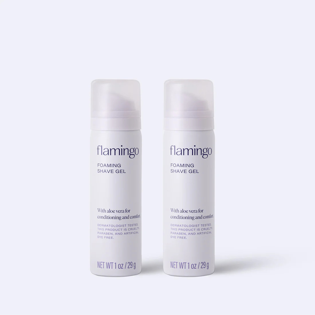 Mini Foaming Shave Gel - 2 Pack | Flamingo