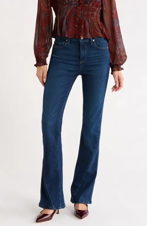 PAIGE Laurel Canyon High Waist Flare Jeans in Berlin at Nordstrom, Size 32 | Nordstrom