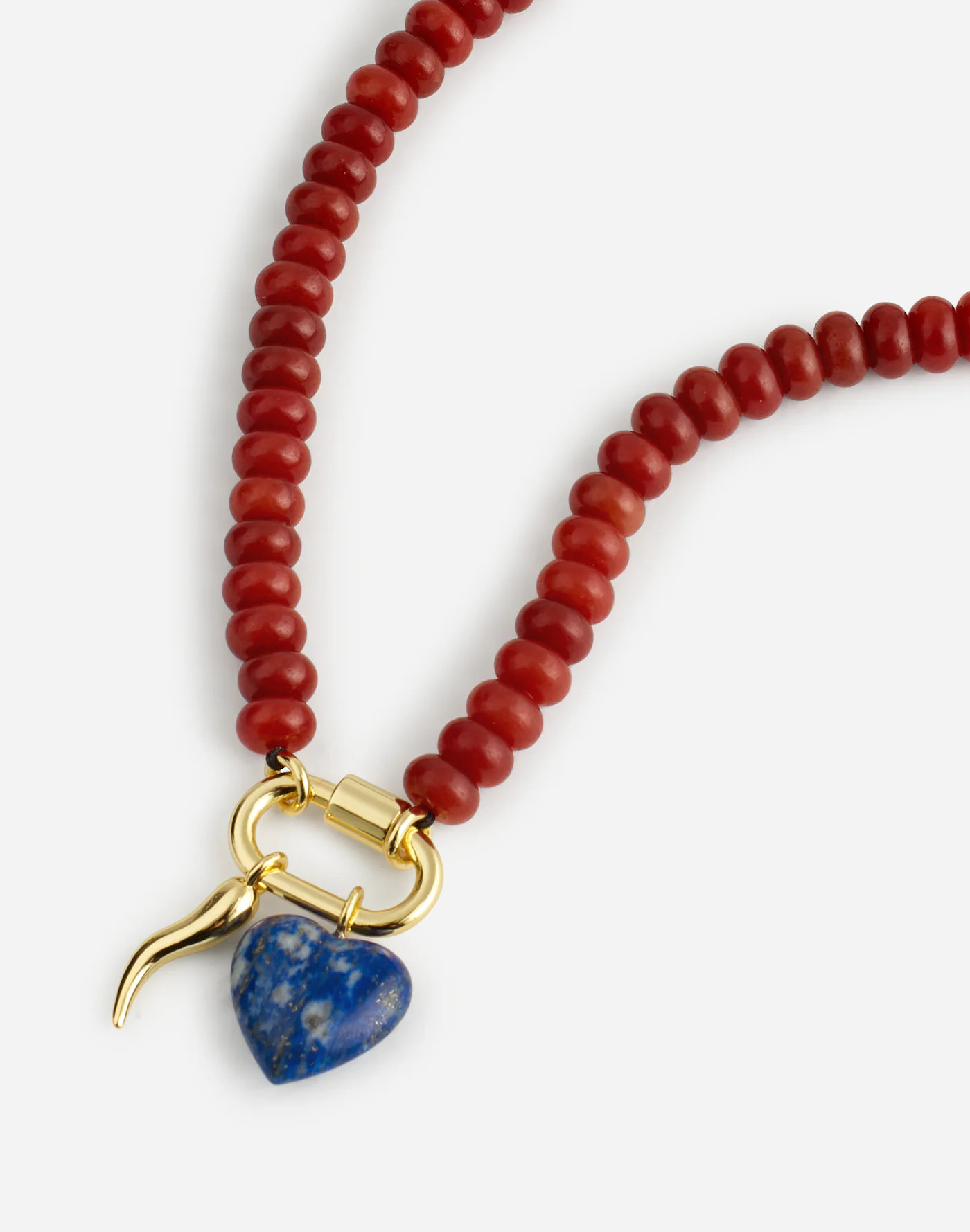Semiprecious Beaded Carabiner Charm Necklace | Madewell | Madewell