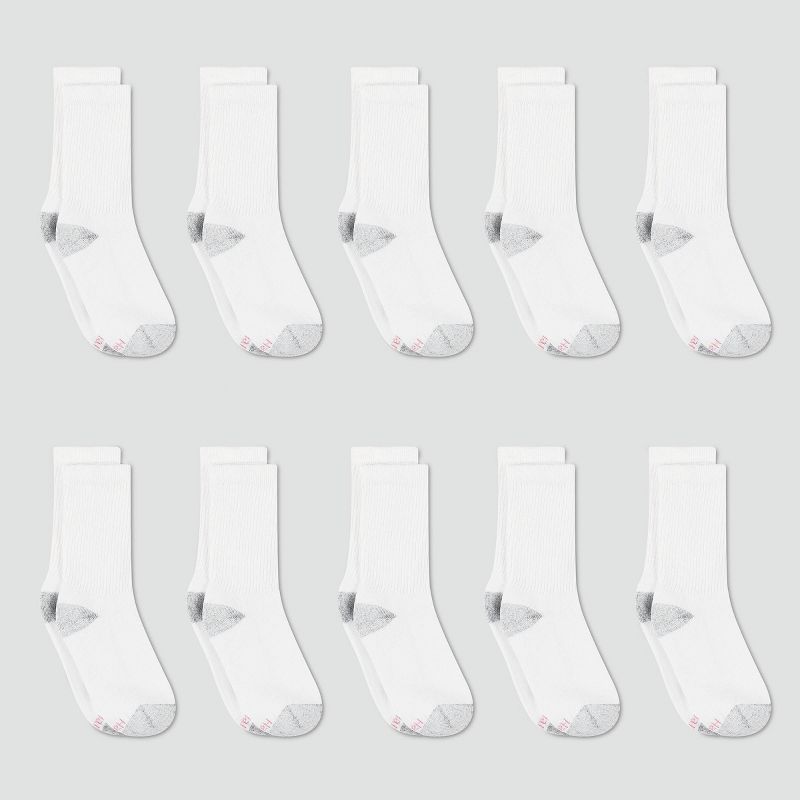 Hanes Women's Cushioned 10pk Crew Socks - 5-9 | Target