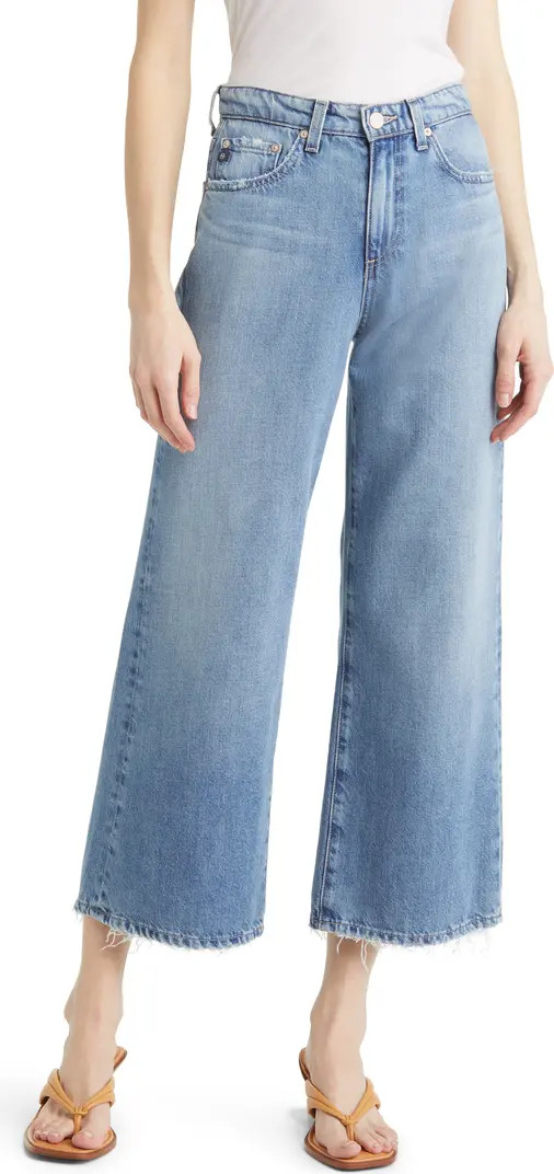 Saige High Waist Ankle Wide Leg Jeans | Nordstrom