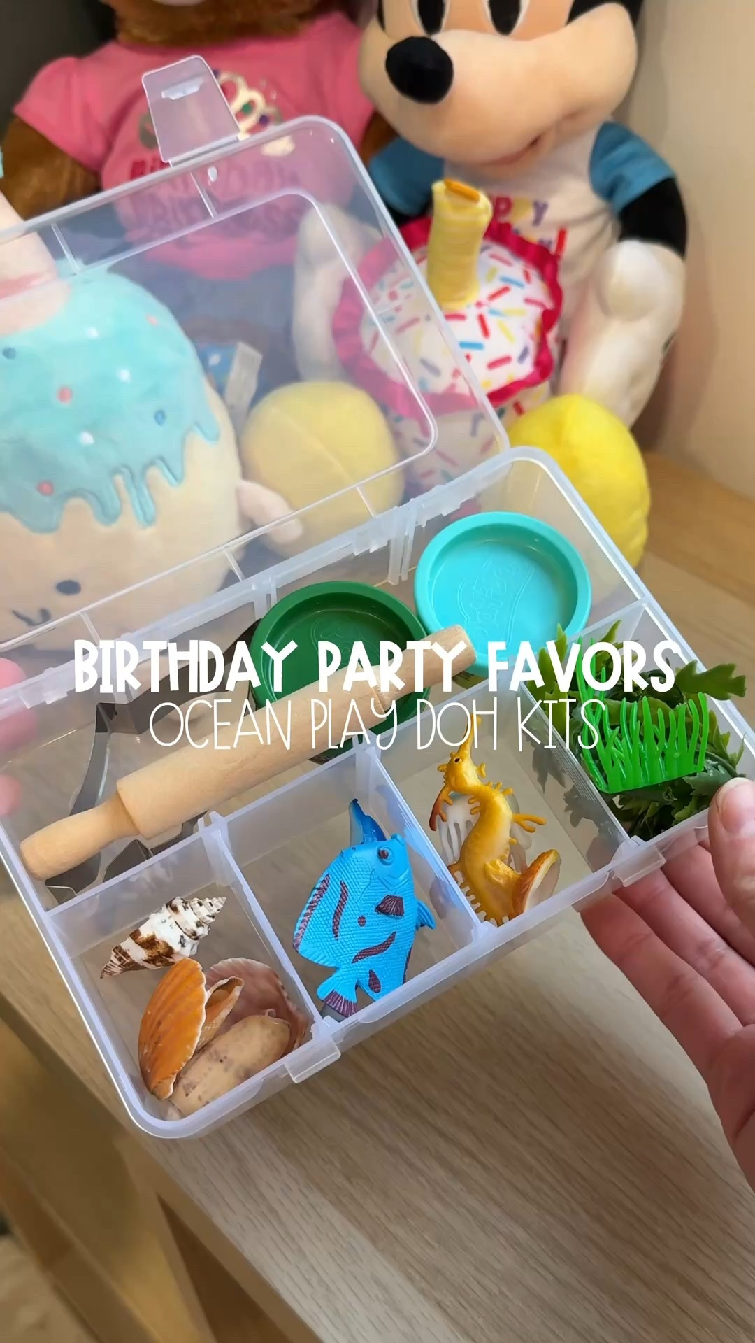 Looking for toddler birthday party favor ideas that actually get used? 🐚 For my daughter’s aquarium birthday, I made ocean-themed playdoh kits that were fun, simple, and perfect for little hands!

Each kit includes:
• Mini playdoh
• Sea animal figurines
• Shells
• Ocean cookie cutter + rolling pin
• Sensory “seaweed”

Plus, for our baby guest, I added the cutest ocean board book! 🫧

✨ Save this idea for your toddler’s next birthday party—fun favors that won’t get thrown away!


#ToddlerBirthday #PartyFavorsForKids #OceanThemeParty #DIYPartyFavors #ToddlerBirthdayIdeas #PlaydohKit #BirthdayPartyTips #MomLife #ToddlerActivities #SaveWorthy


#LTKmomlife #LTKBaby #LTKKids