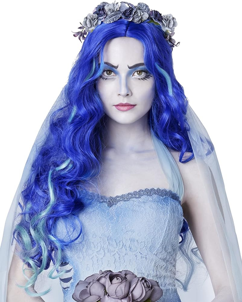 Spirit Halloween Corpse Bride Adult Emily Blue Wig | Officially Licensed | Corpse Bride Costume A... | Amazon (US)