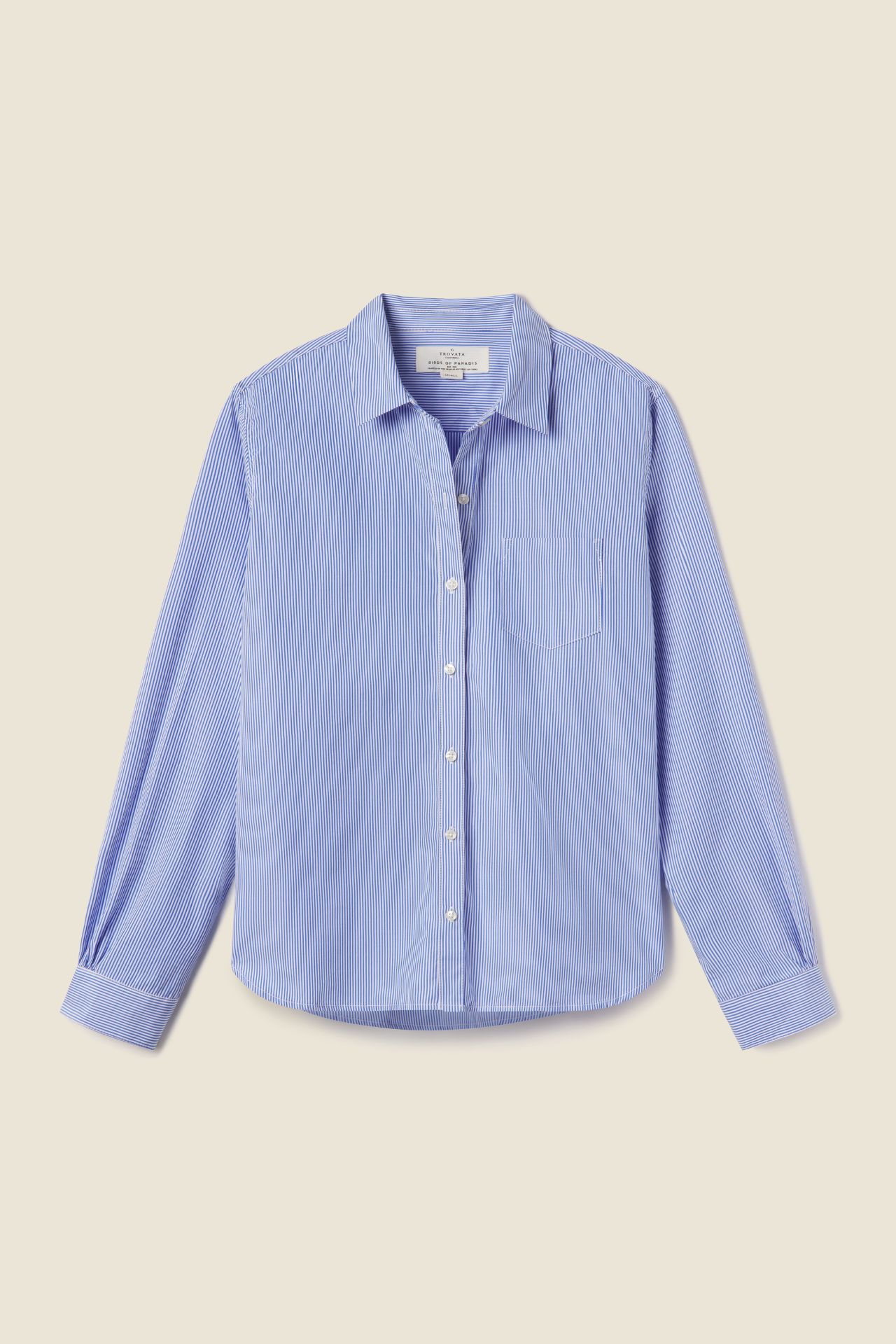 Grace Classic Shirt Blue/White Stripes | TROVATA