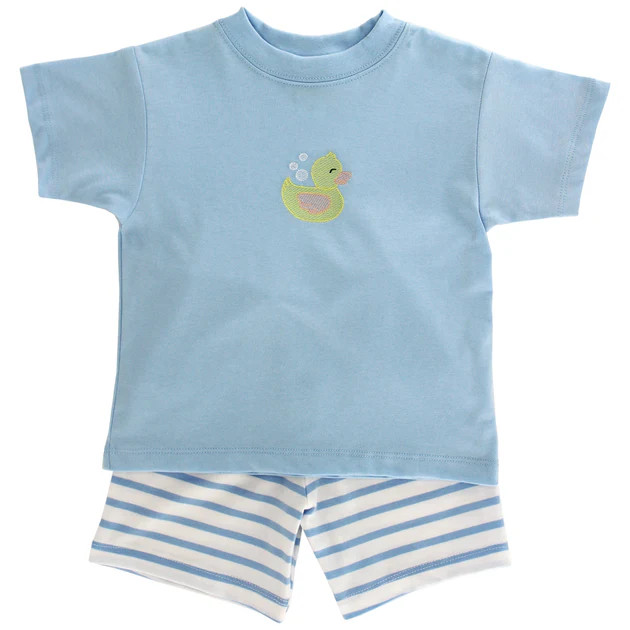 Ducky Days - Knit Boys Short Set | The Bailey Boys, inc