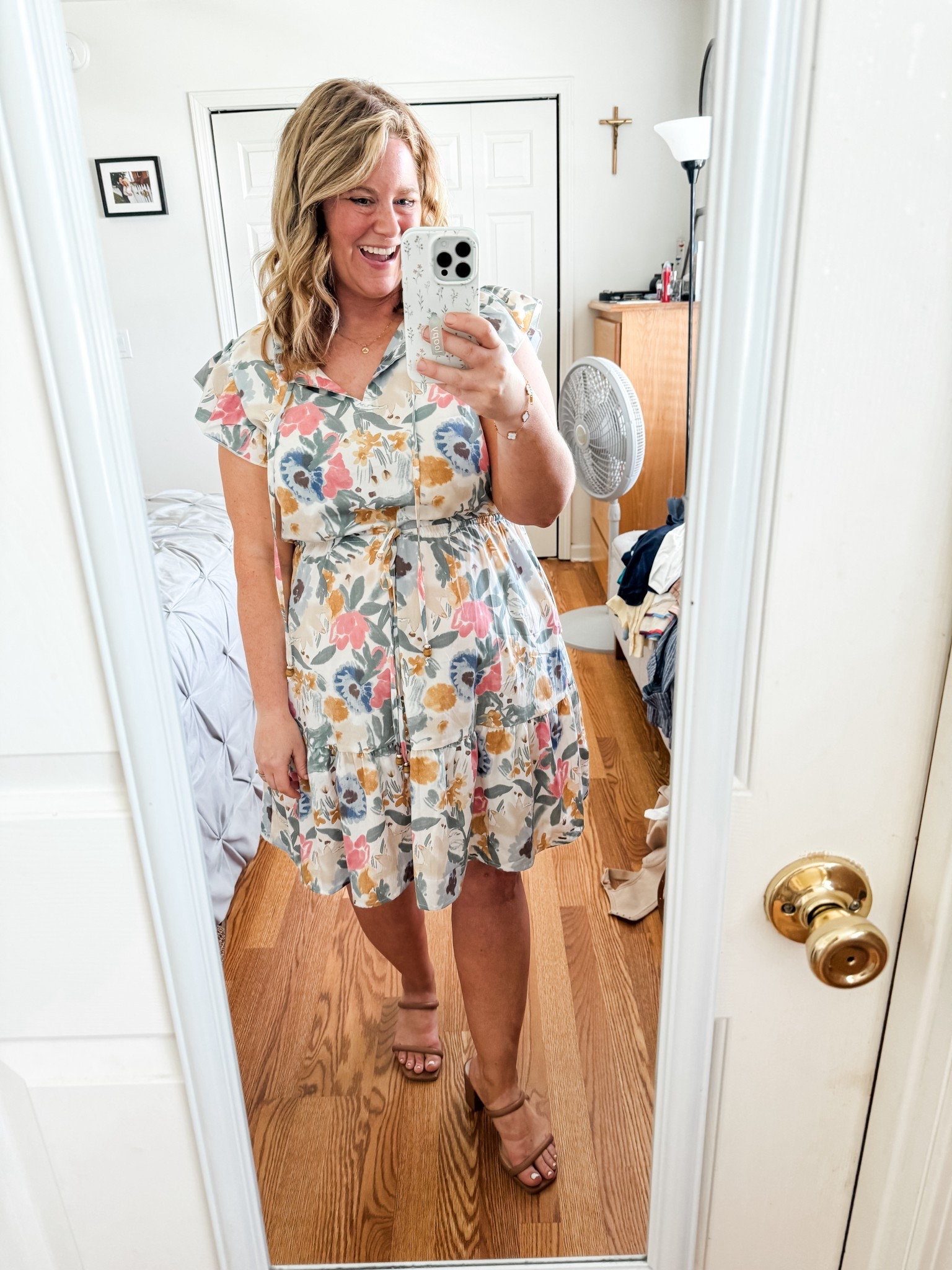 I wore this floral dress for church today.  I’m wearing an XL.  It will also be a great teacher dress!

#LTKMidsize #LTKWorkwear #LTKWedding