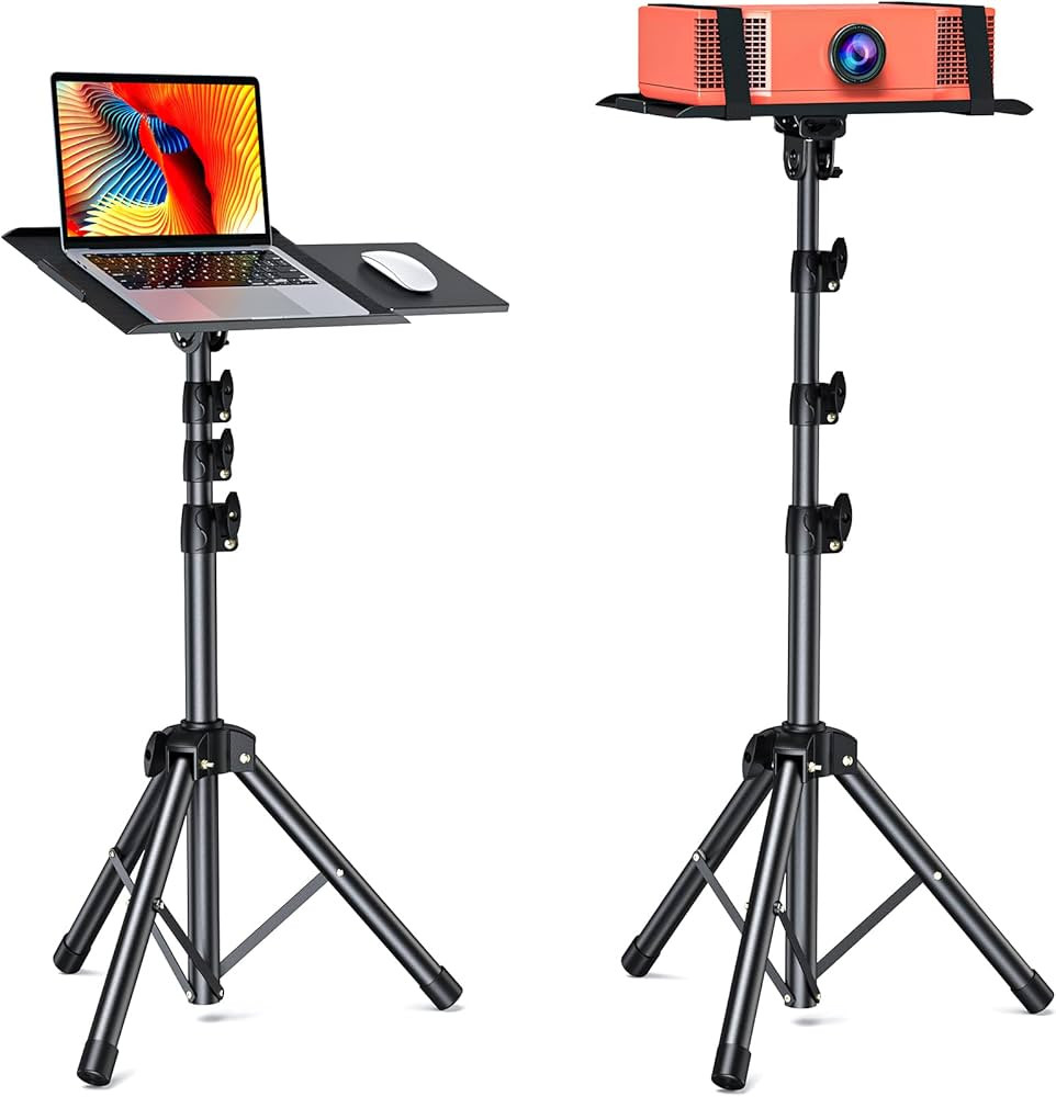 Amada Projector Tripod Stand 25-63 inch, Portable Projector Stand, Multipurpose Laptop Stand with... | Amazon (US)
