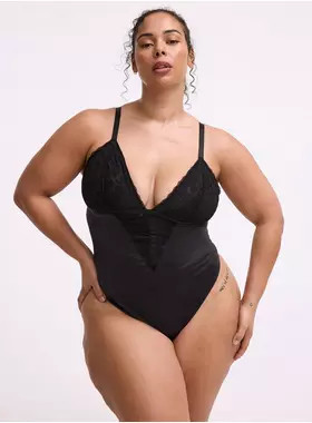 Ava Lace & Shine Thong Bodysuit | Torrid (US & Canada)
