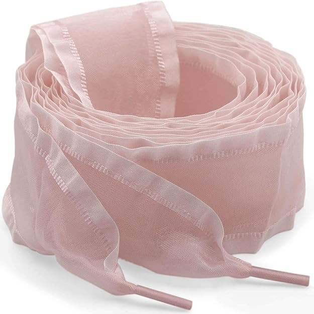 Snow Yarn Shoe Laces: 4CM Wide Flat Flounce Sheer Shoelaces for Sneakers | Amazon (US)