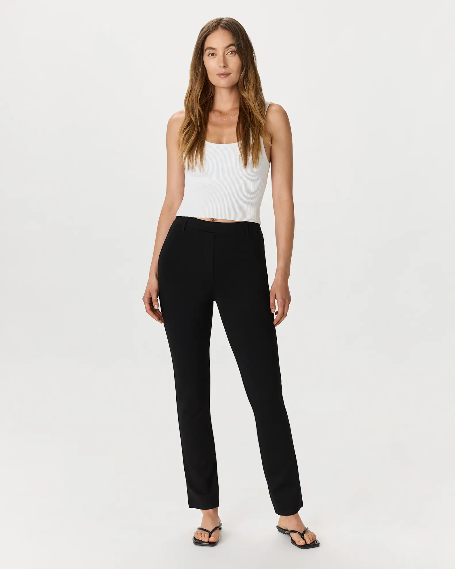 Ultra-Stretch Ponte Straight Leg Pants - Regular 30" inseam in Black | Quince