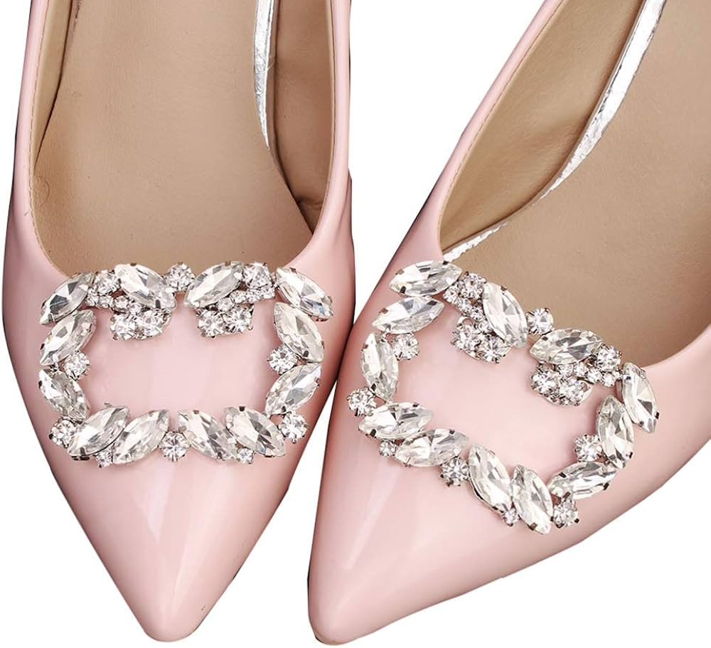 Generic 1 Paire Carrée en Strass de Chaussures Boucles Femmes Crystal Clips Clips DIY Craft Coif... | Amazon (FR)
