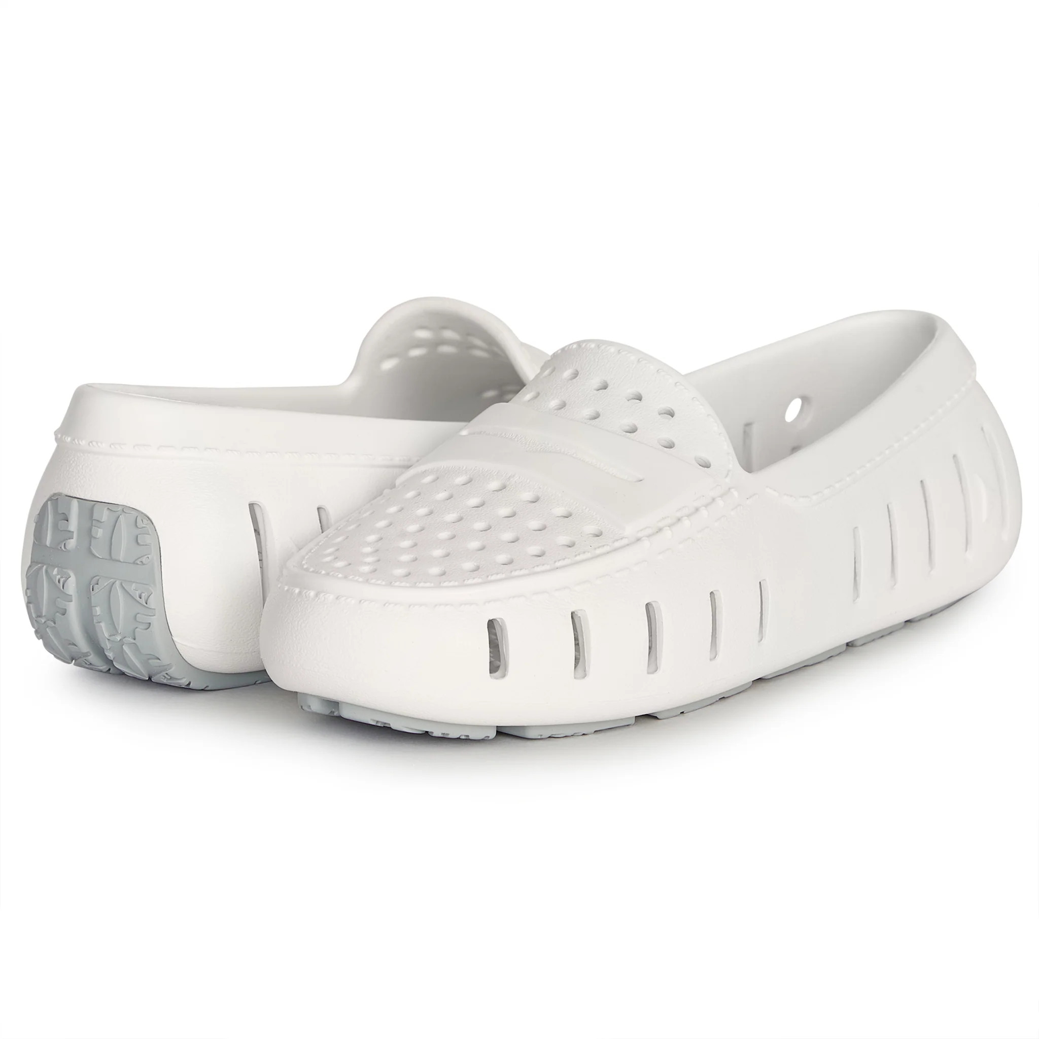 Women’s Posh 2.0 Driver Foam Shoe | Bright White/Harbor Mist Gray | Floafers