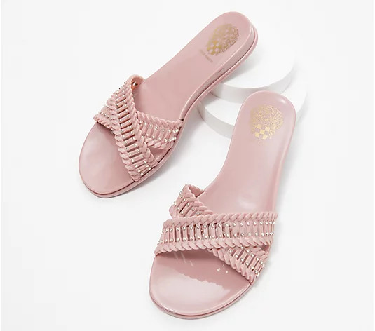Vince Camuto Crossband Jelly Slide Sandals - Erindra - QVC.com | QVC