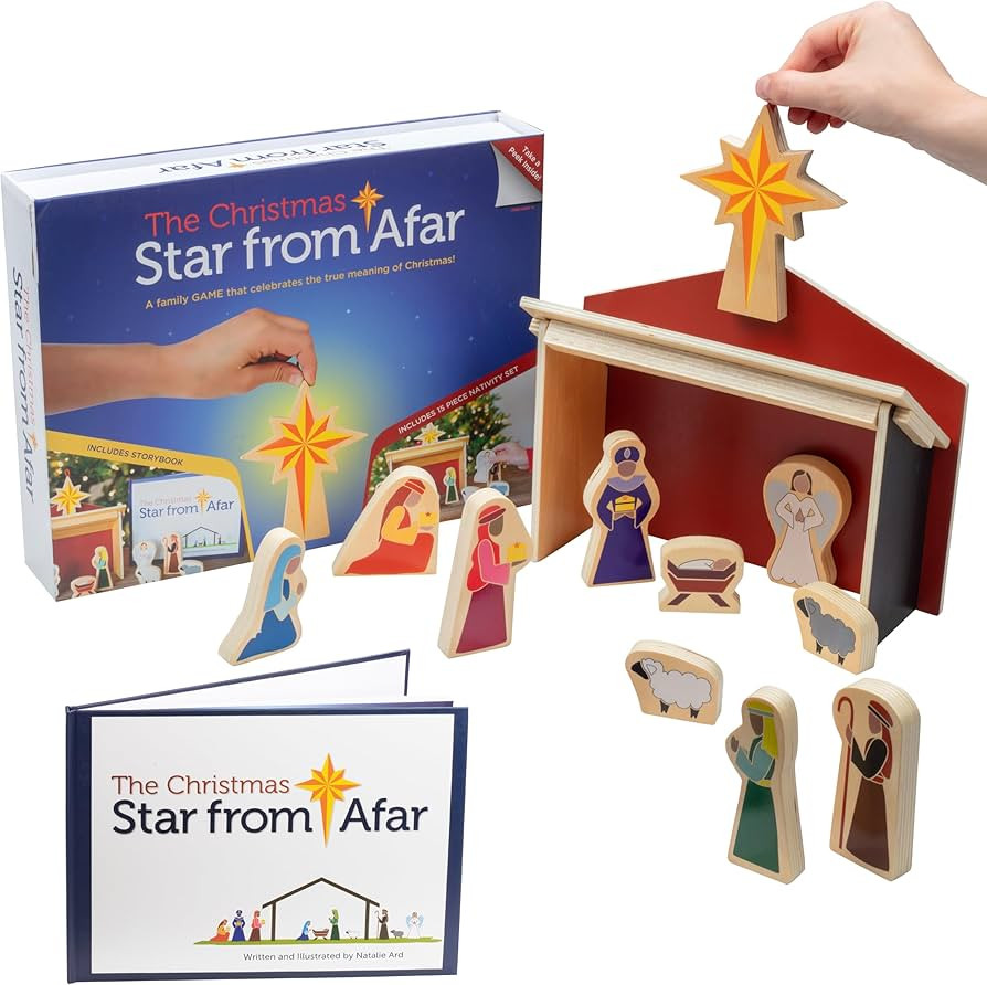 The Christmas Advent Calendar and Playset - 13 Piece Christmas Nativity Playset for Kids - Great ... | Amazon (US)