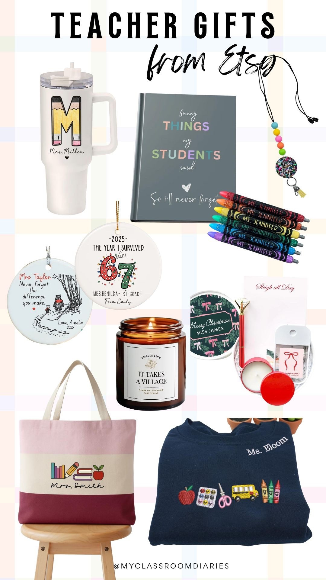 Great gift ideas for teachers that are sweet and personalized from Etsy! 

#LTKHoliday #LTKGiftGuide