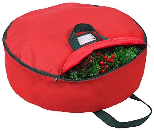 Primode Wreath Storage Bag 30"- Garland Wreaths Container with Handles - Durable 600D Oxford Polyest | Amazon (US)