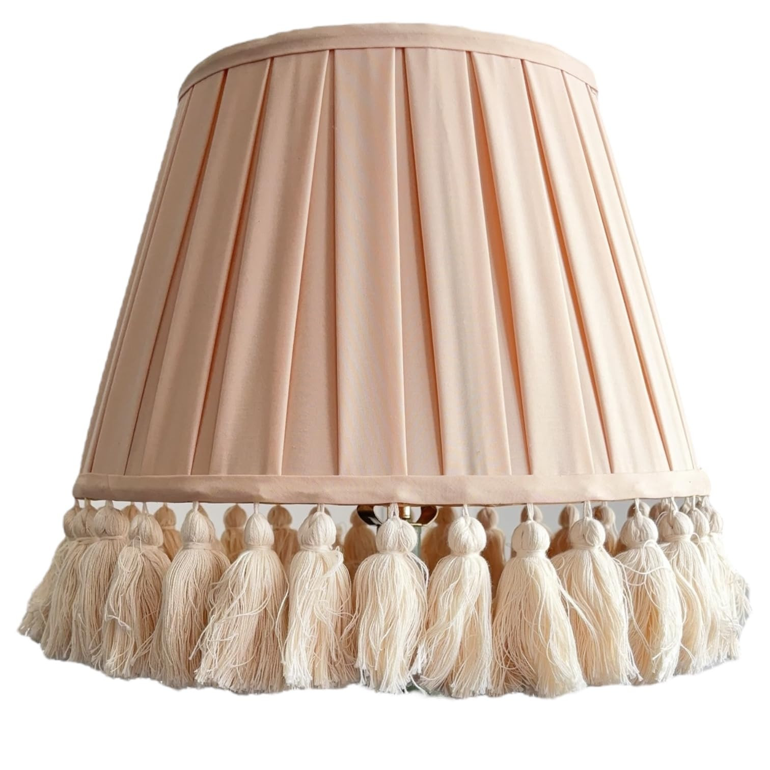 Tristan Home Round Pleated Lamp Shade with Tassels 9x14x12inches (The Height 12inch Includes Tass... | Amazon (US)
