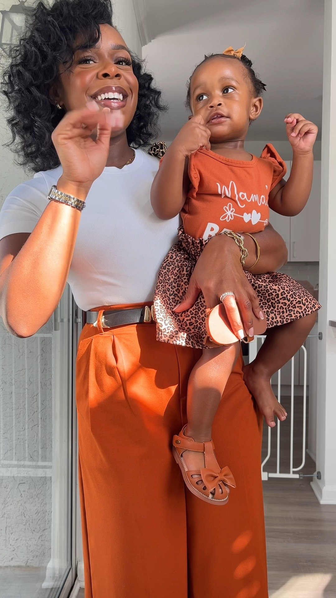 Sunday OOTD with my mini 🤎
I kept it chic + effortless today with a classic white tee tucked into rust wide-leg trousers. A black belt ties it all together and slides keep it mom-life comfy (because chasing a toddler = cardio 😅).
…
✨ Perfect For:
Brunch days
Casual Fridays at work
Mom life on-the-go but still cute

📏 My Size:
5’3” | 135 lbs | Size small/medium | Size 4 pants

Outfit details are linked on my LTK 💻🛒

#ootd #momstyle #falloutfits2025 #chicandcomfy #ltkstyletip #momonthego #everydaystyle #ootdinspo #affordablestyle #sunday #sundaystyle

#LTKSeasonal #LTKFindsUnder50 #LTKStyleTip