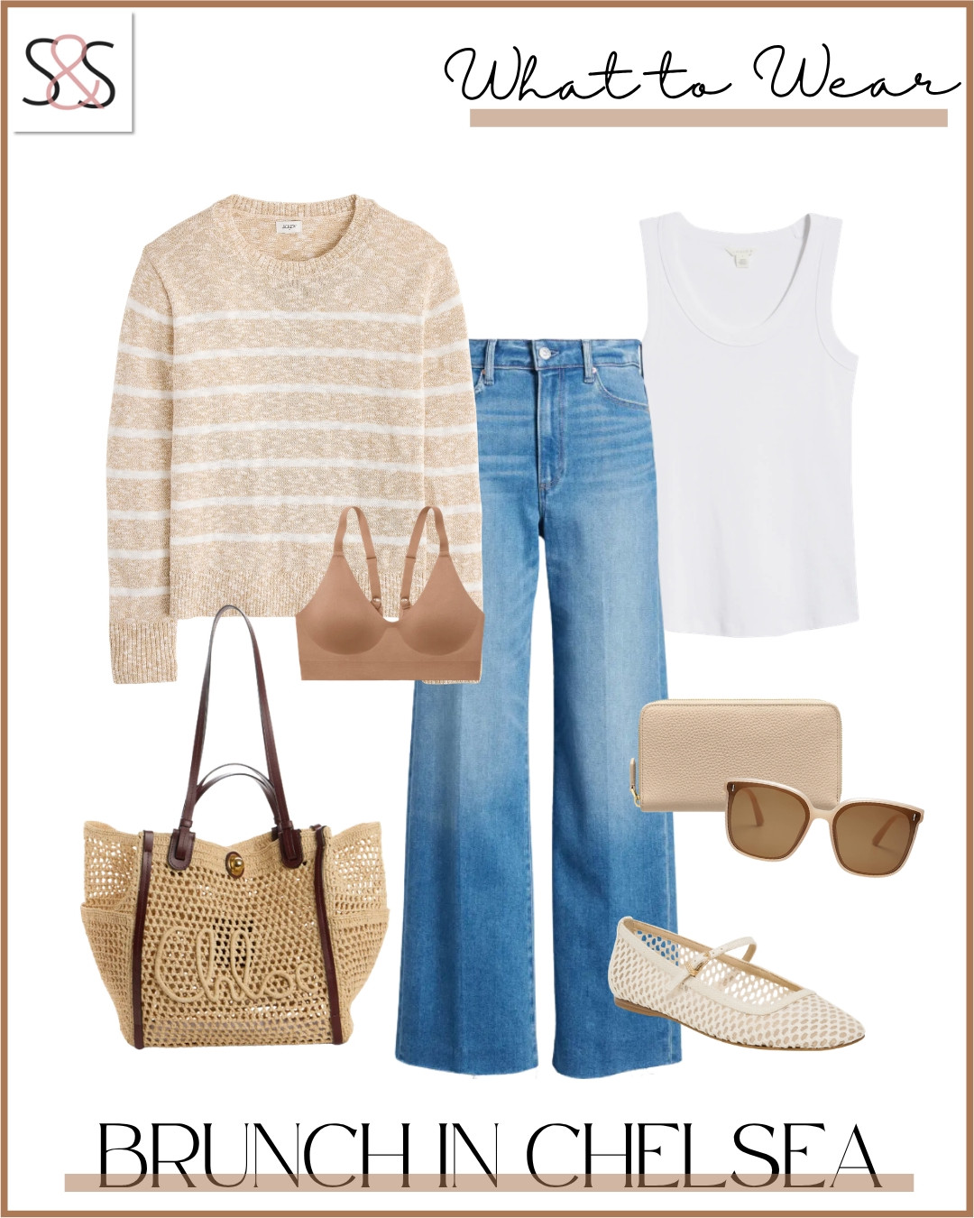 I'm choosing comfort over fashion rules and it's working out beautifully.

spring brunch outfit wide leg jeans striped sweater casual weekend style comfortable flats woven tote bag relaxed dressing

#LTKOver40 #LTKdayinmylife #LTKootd