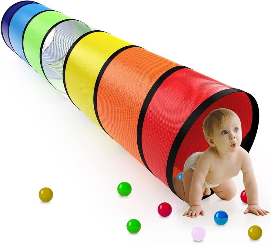 Kids Play Tunnel for Toddlers 1-3 Colorful Pop Up Baby Tunnel for Kids to Crawl Through 6 Foot wi... | Amazon (US)