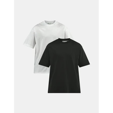 No Boundaries All Gender Cotton Oversize Tee with Short Sleeves, Men's and Big Men's | Walmart (US)