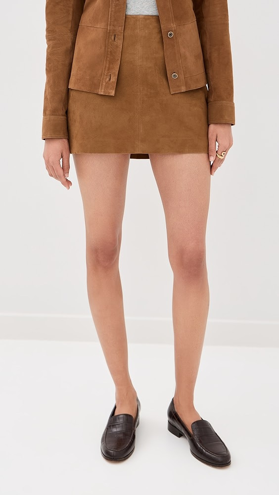 MELODY Lamb Suede Skirt | Shopbop