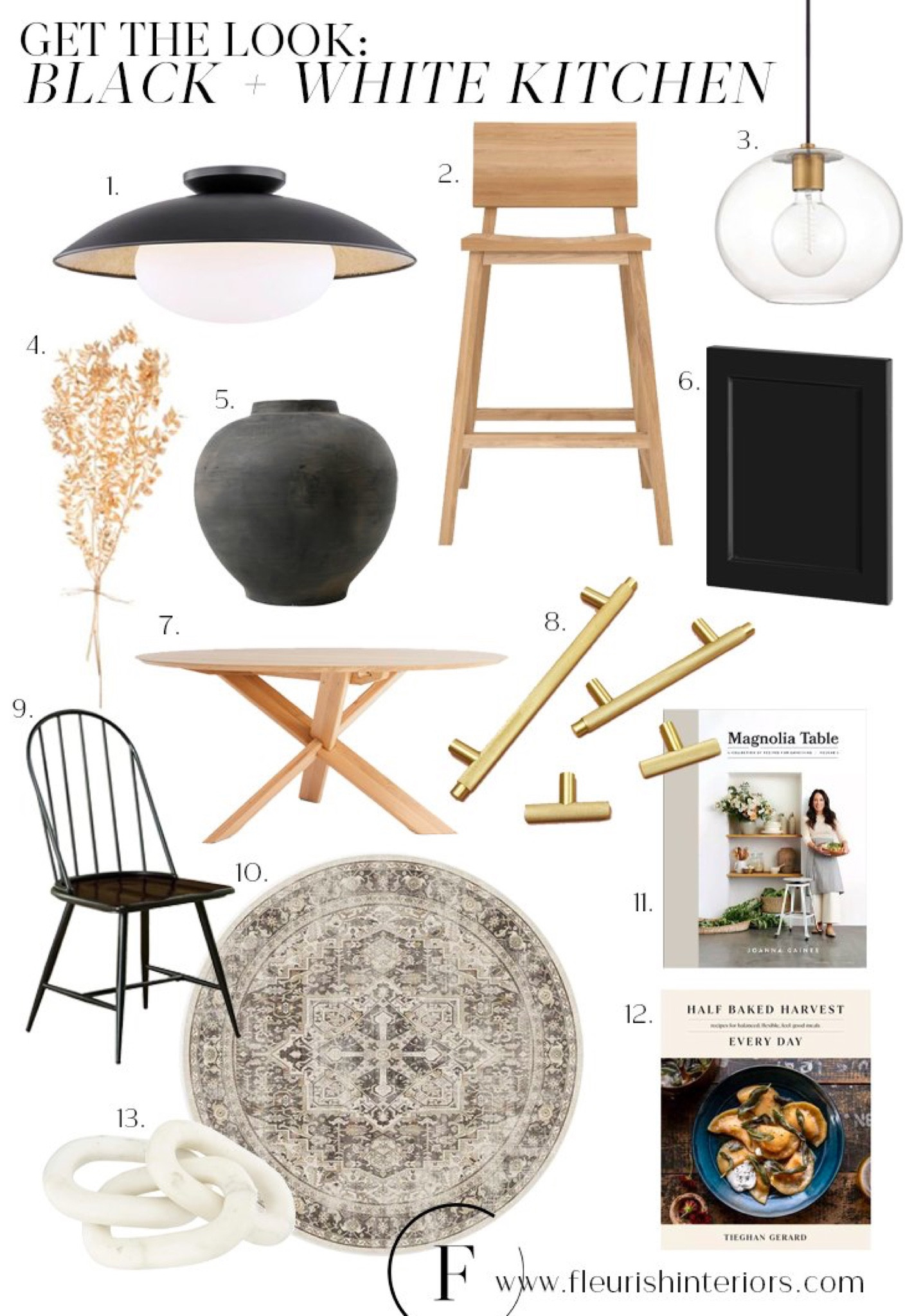 Neutral kitchen with sleek black cabinetry balanced with two toned counters and incorporated natural materials. 

#neutralkitchen #blackcabinets #modernkitchen 


#LTKunder100 #LTKhome