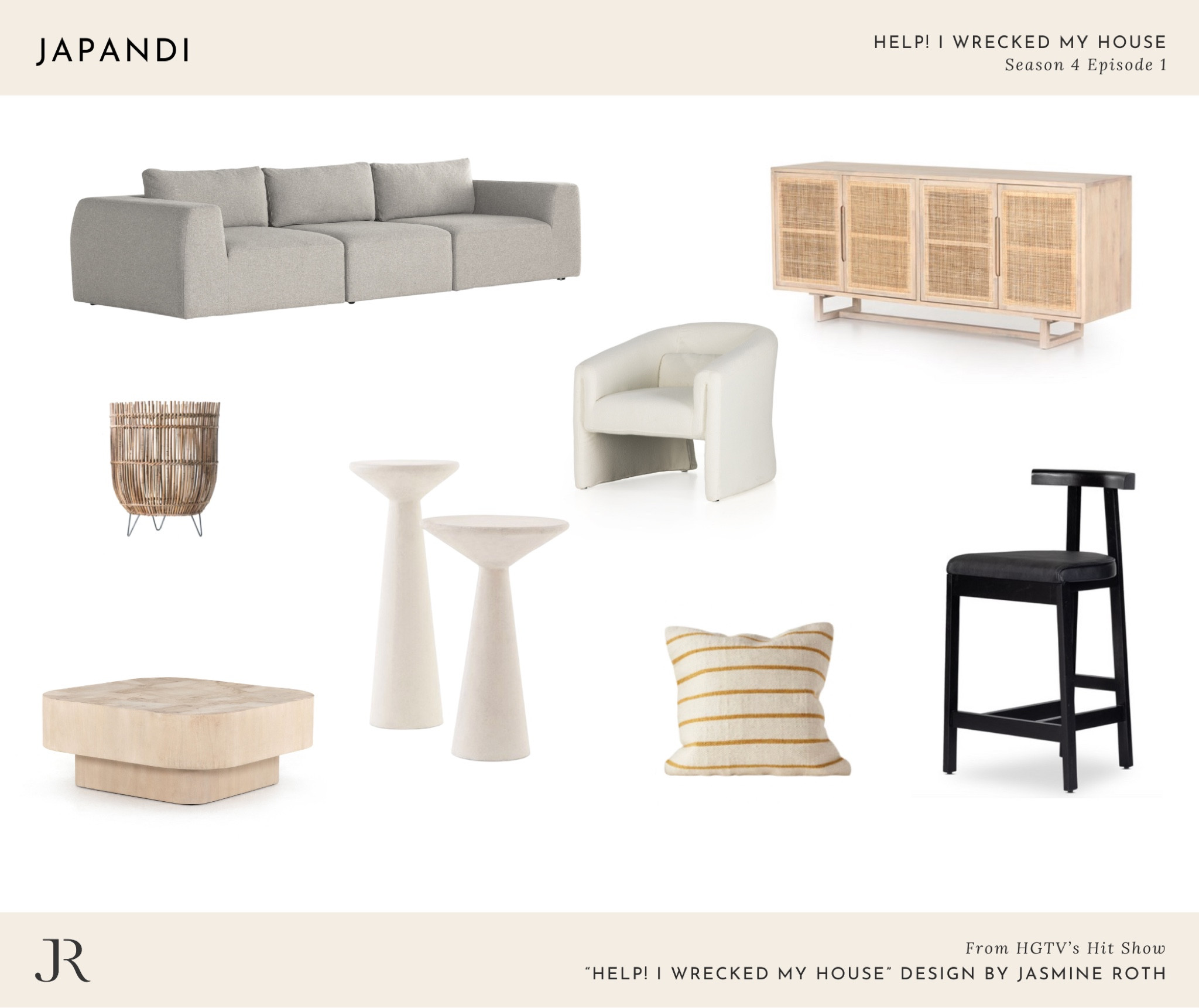 Shop the look - Help! I Wrecked My House Season 4 Episode 1 featuring Japandi aesthetic. Where Scandinavian functionality meets Japanese minimalism. #interiordesign #budgetdecor #homedecor #homedesign #livingroom

#LTKHome