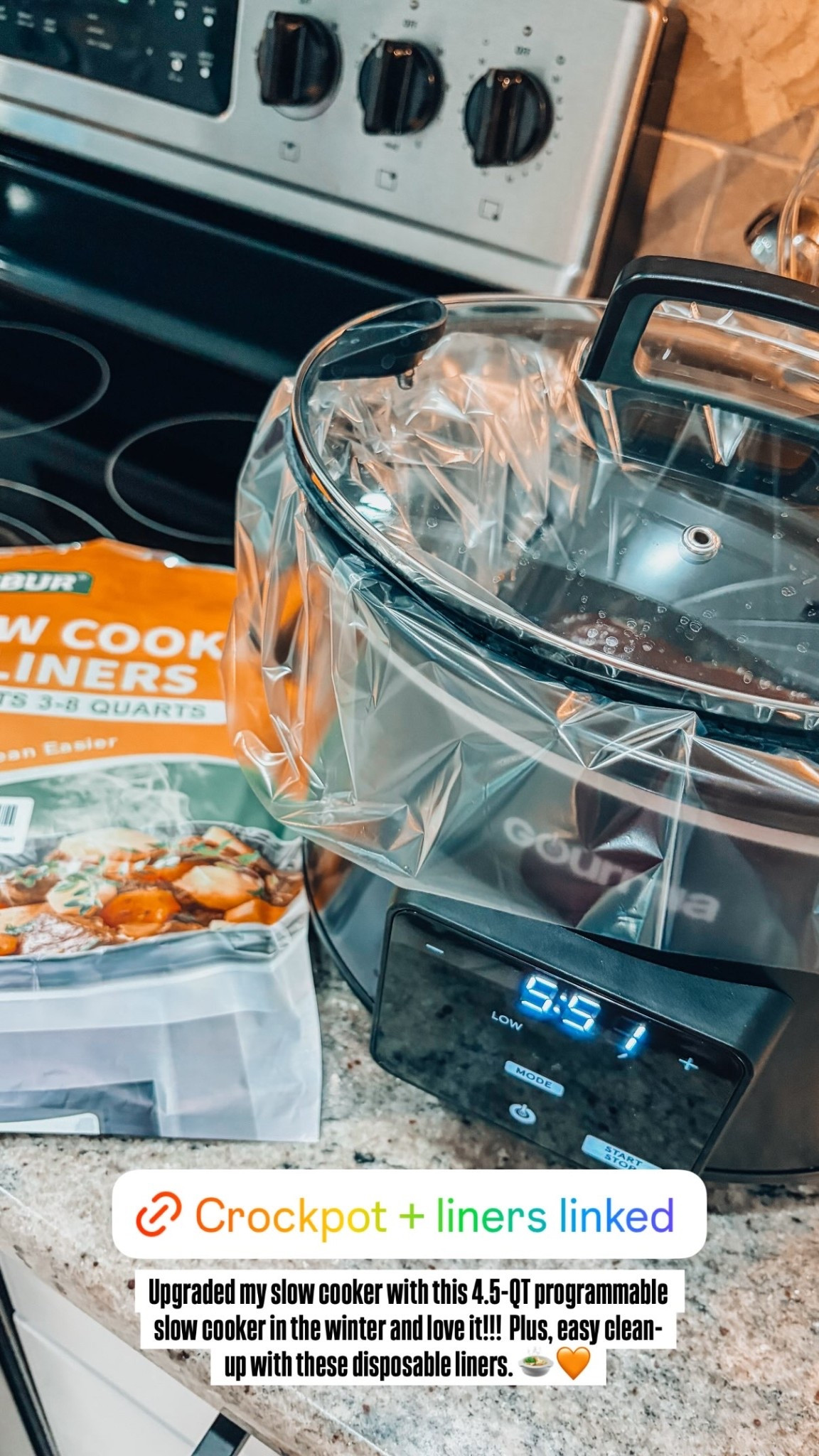 Upgraded my slow cooker with this 4.5-QT programmable slow cooker in the winter and love it!!! Plus, easy clean-up with these disposable liners. 🍲🧡

#LTKmomlife #LTKfoodie #LTKHome