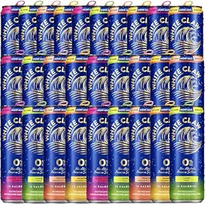 White Claw 36 Pack 0% Alcohol Peach, Mango, Lime and Black Cherry Non-Alcoholic Premium Non-Hard ... | Amazon (US)