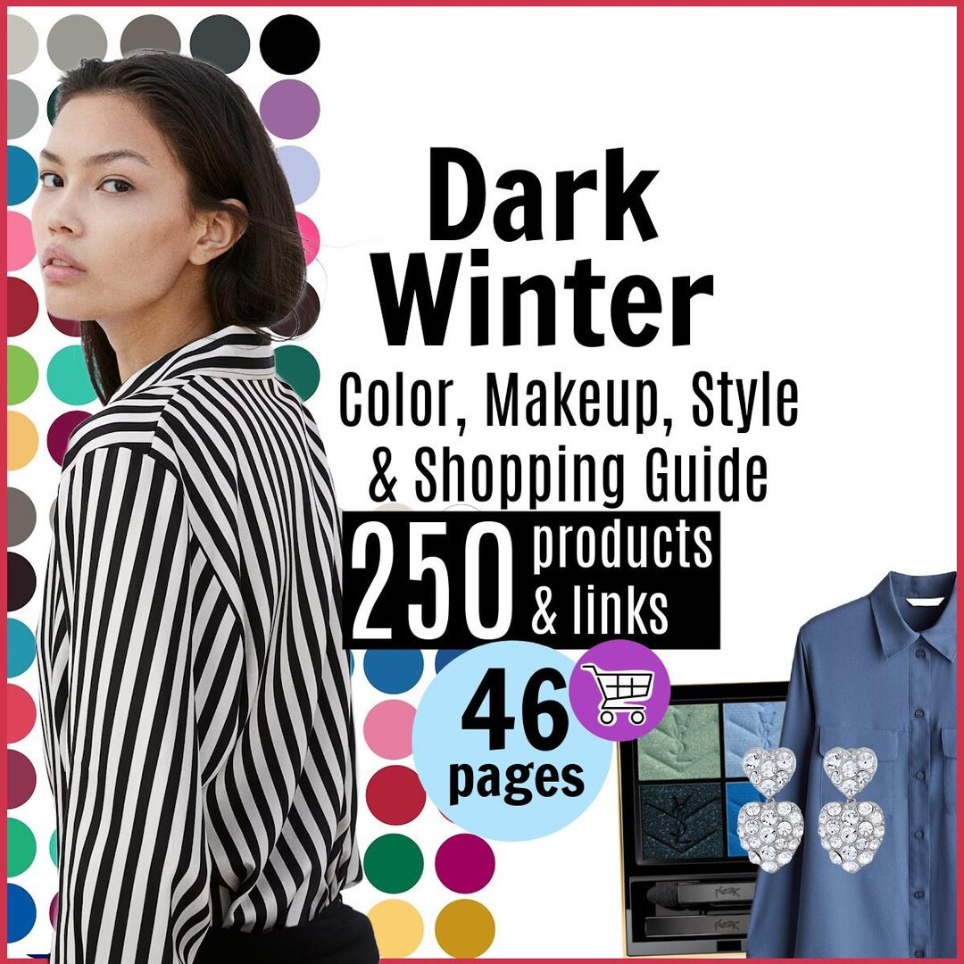 DARK WINTER COLOR Palette, Style & Shopping Guide by Personal Stylist Comprehensive Guide | Dark ... | Etsy (US)