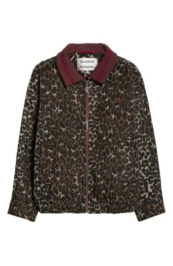 Damson Madder Pixie Leopard Print Bomber Jacket at Nordstrom Rack, Size 10 Us / 14 Uk | Nordstrom Rack